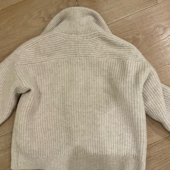 Everlane heathered oat THE HALF-ZIP SWEATER IN LUXE MERINO - Picture 3 of 6